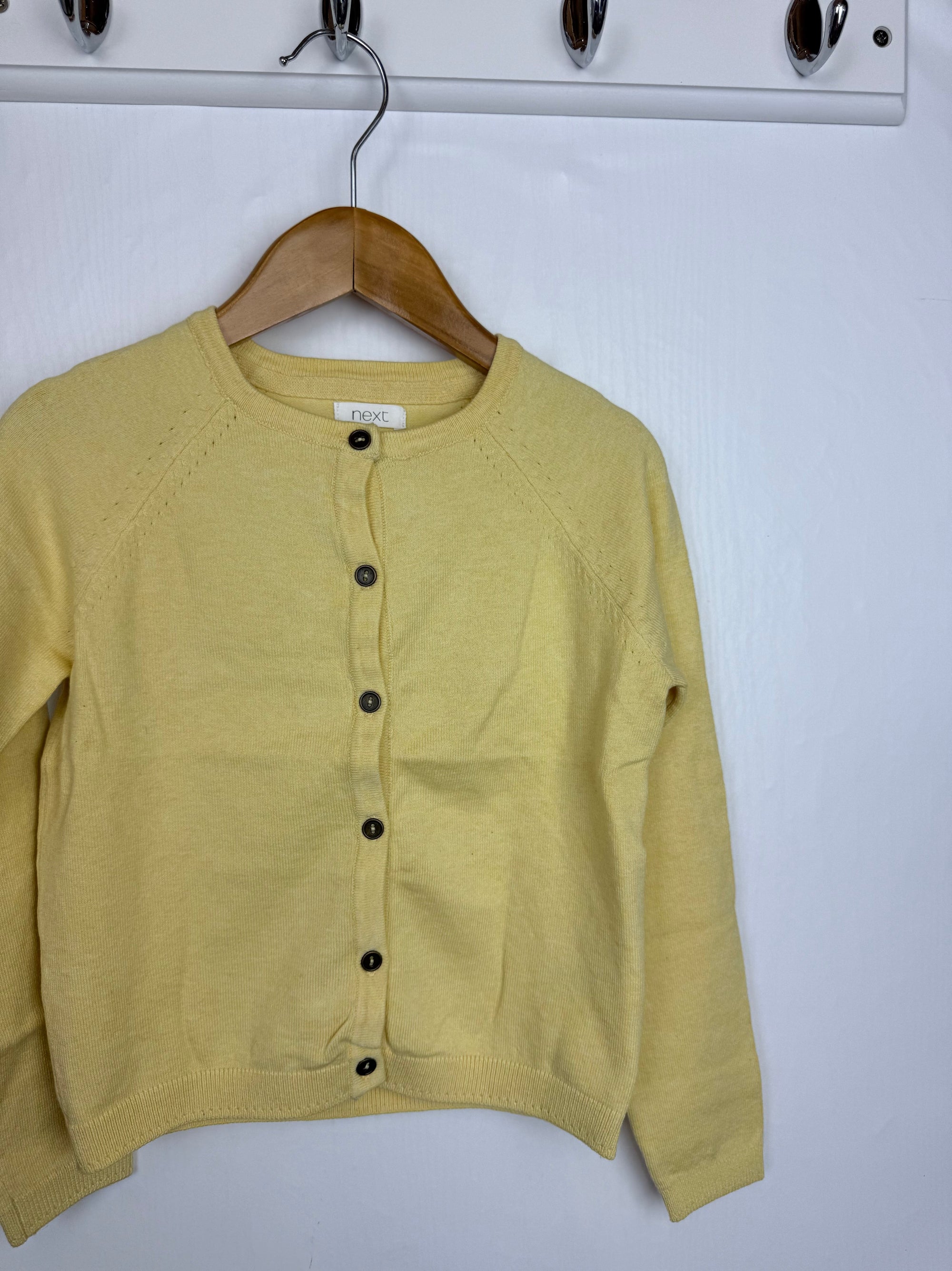 NWOT's Next Yellow Fine Knit Cardigan - Girls 5 Years - Little Ones Preloved. Second Hand Children's & Preloved Baby, Kids, Girls & Boys Clothes. UK online