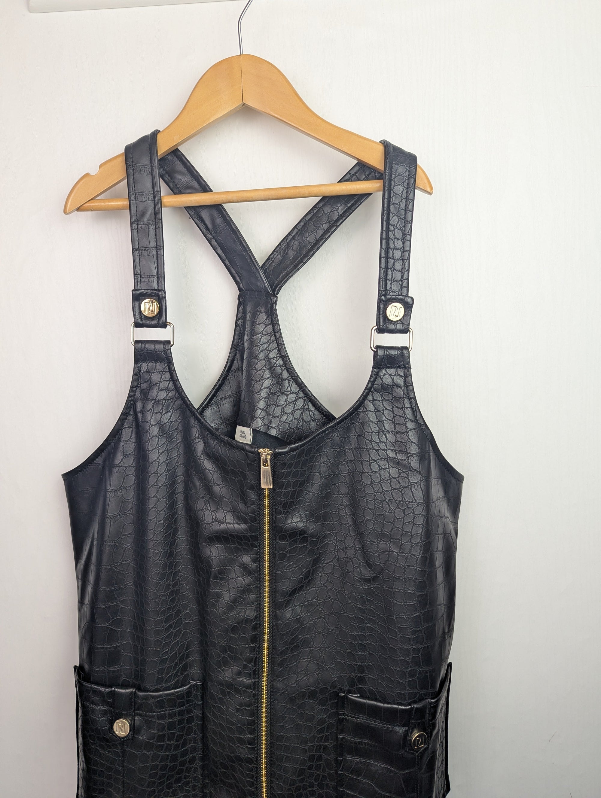 NWOT's River Island Black Pleather Dress - Girls 13 - 14 Years - Little Ones Preloved. Second Hand Children's & Preloved Baby, Kids, Girls & Boys Clothes. UK online