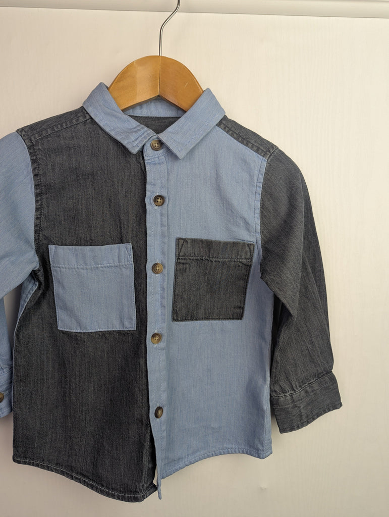 NWOT's River Island Denim Shirt - Boys 9-12 Months Little Ones Preloved Second Hand Baby, Girls & Boys Clothes. UK Postage