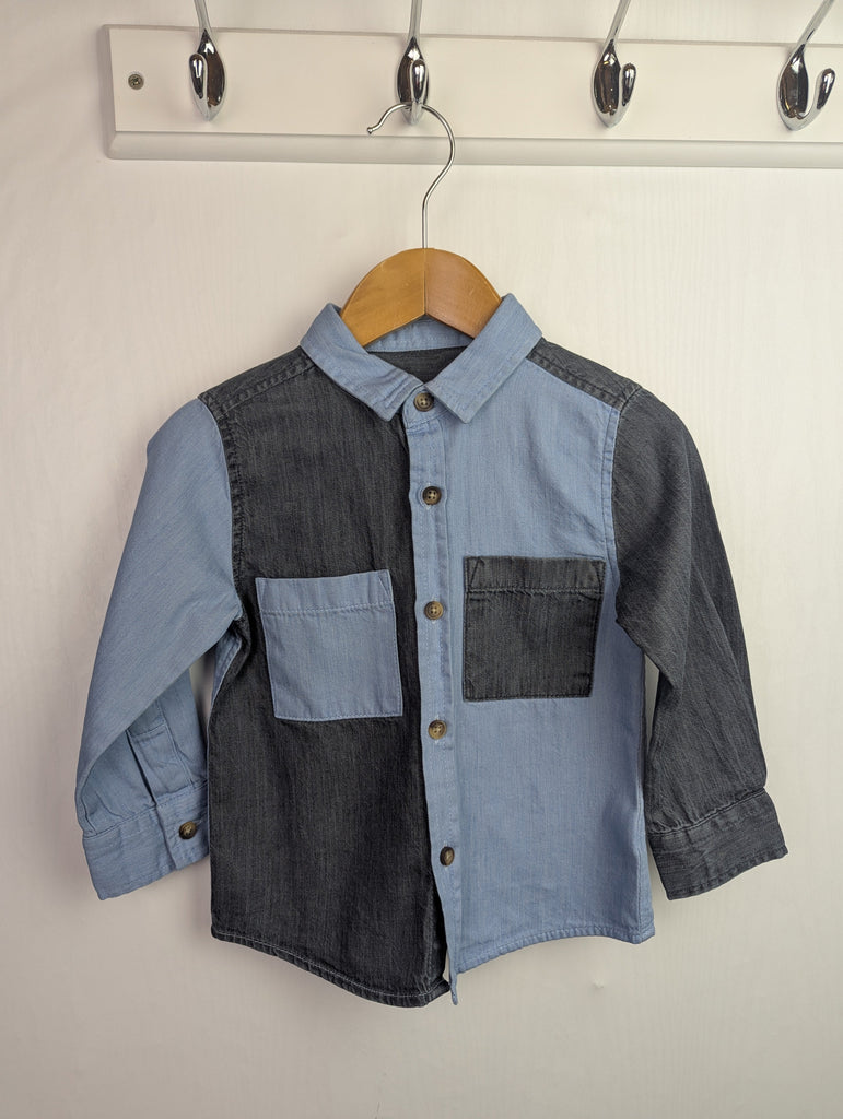 NWOT's River Island Denim Shirt - Boys 9-12 Months Little Ones Preloved Used, Preloved, Preworn Baby, Girls & Boys Clothes. Kids & Children's second hand Clothing UK Online. Cheap affordable. Brands including Next, Joules, Nutmeg Morrisons, TU, F&F, H&M.
