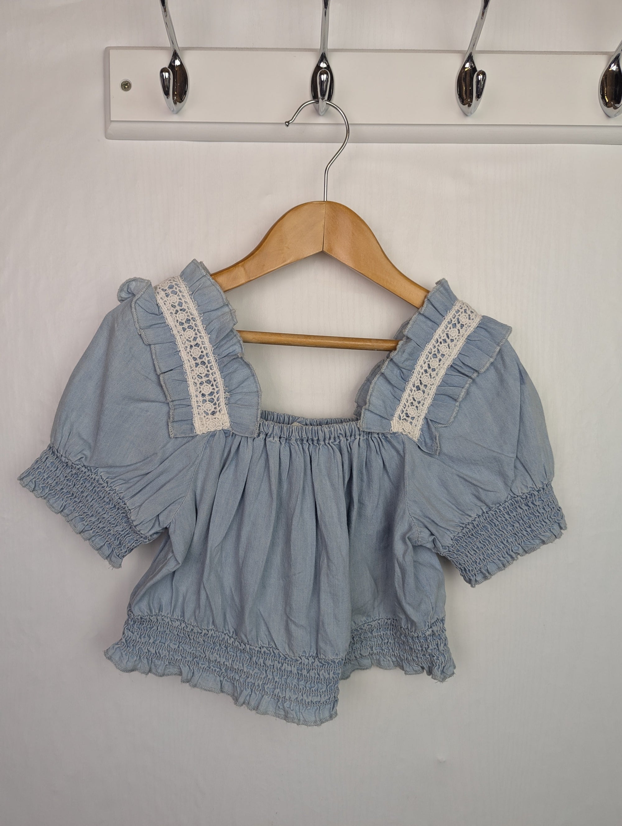 NWOT's River Island Denim Top - Girls 11 - 12 Years - Little Ones Preloved. Second Hand Children's & Preloved Baby, Kids, Girls & Boys Clothes. UK online