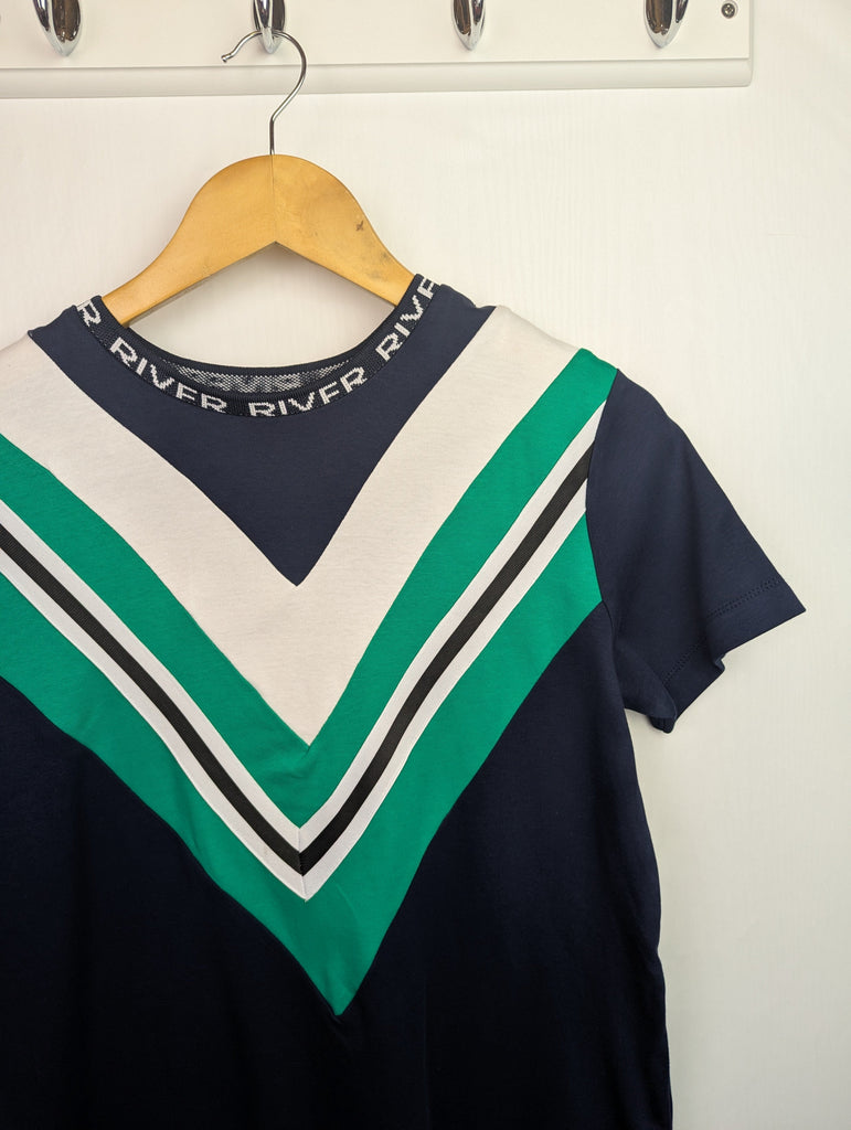 NWOT's River Island Navy & Green Top - Boys 13-14 Years Little Ones Preloved Second Hand Baby, Girls & Boys Clothes. UK Postage