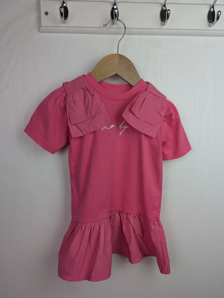 NWOT's River Island Pink Dress - Girls 9-12 Months Little Ones Preloved Used, Preloved, Preworn Baby, Girls & Boys Clothes. Kids & Children's second hand Clothing UK Online. Cheap affordable. Brands including Next, Joules, Nutmeg Morrisons, TU, F&F, H&M.