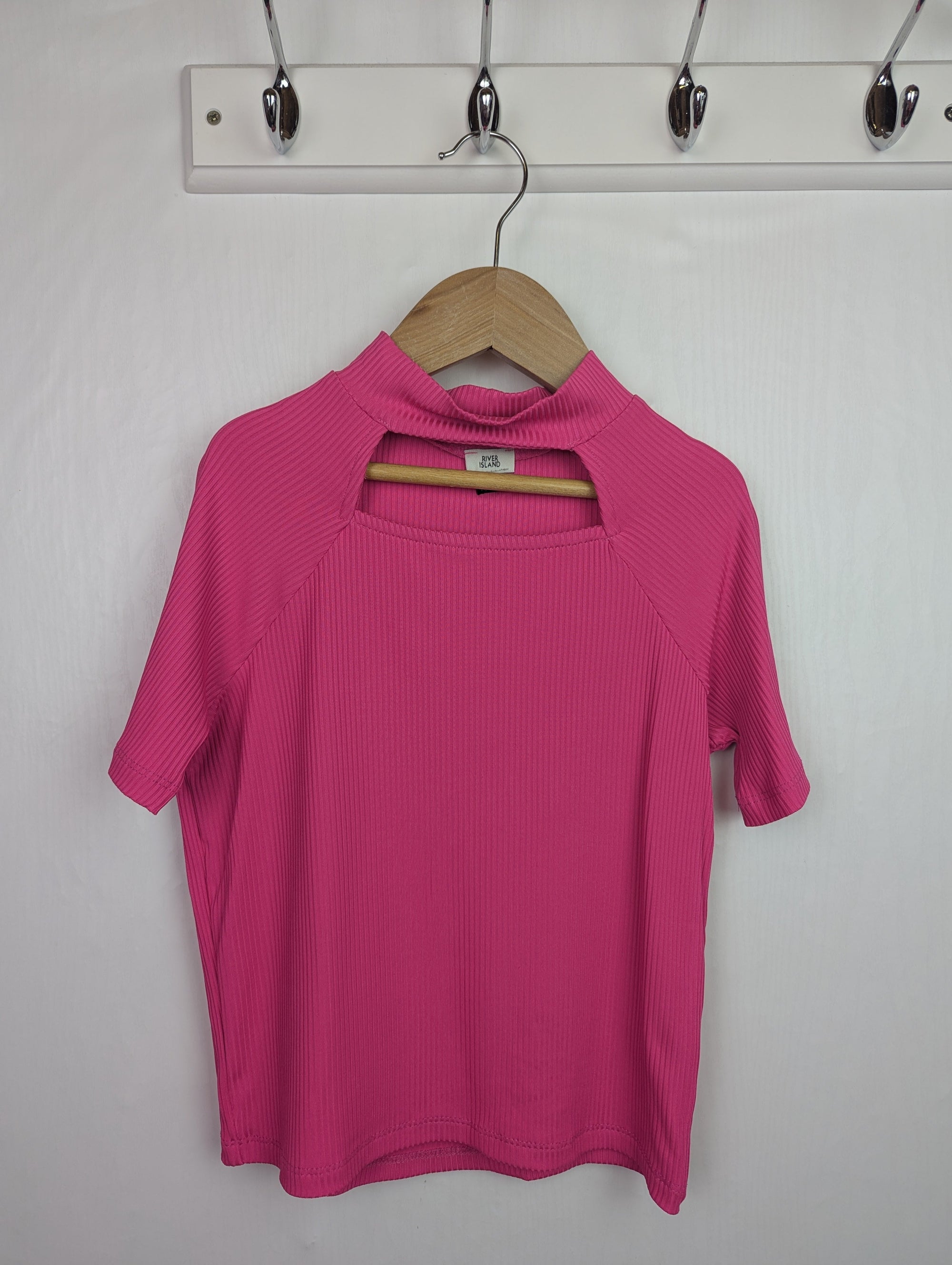 NWOT's River Island Pink Ribbed Top - Girls 11 - 12 Years - Little Ones Preloved. Second Hand Children's & Preloved Baby, Kids, Girls & Boys Clothes. UK online