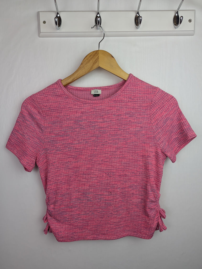NWOT's River Island Pink Ribbed Top - Girls 13-14 Years Little Ones Preloved Used, Preloved, Preworn Baby, Girls & Boys Clothes. Kids & Children's second hand Clothing UK Online. Cheap affordable. Brands including Next, Joules, Nutmeg Morrisons, TU, F&F, H&M.
