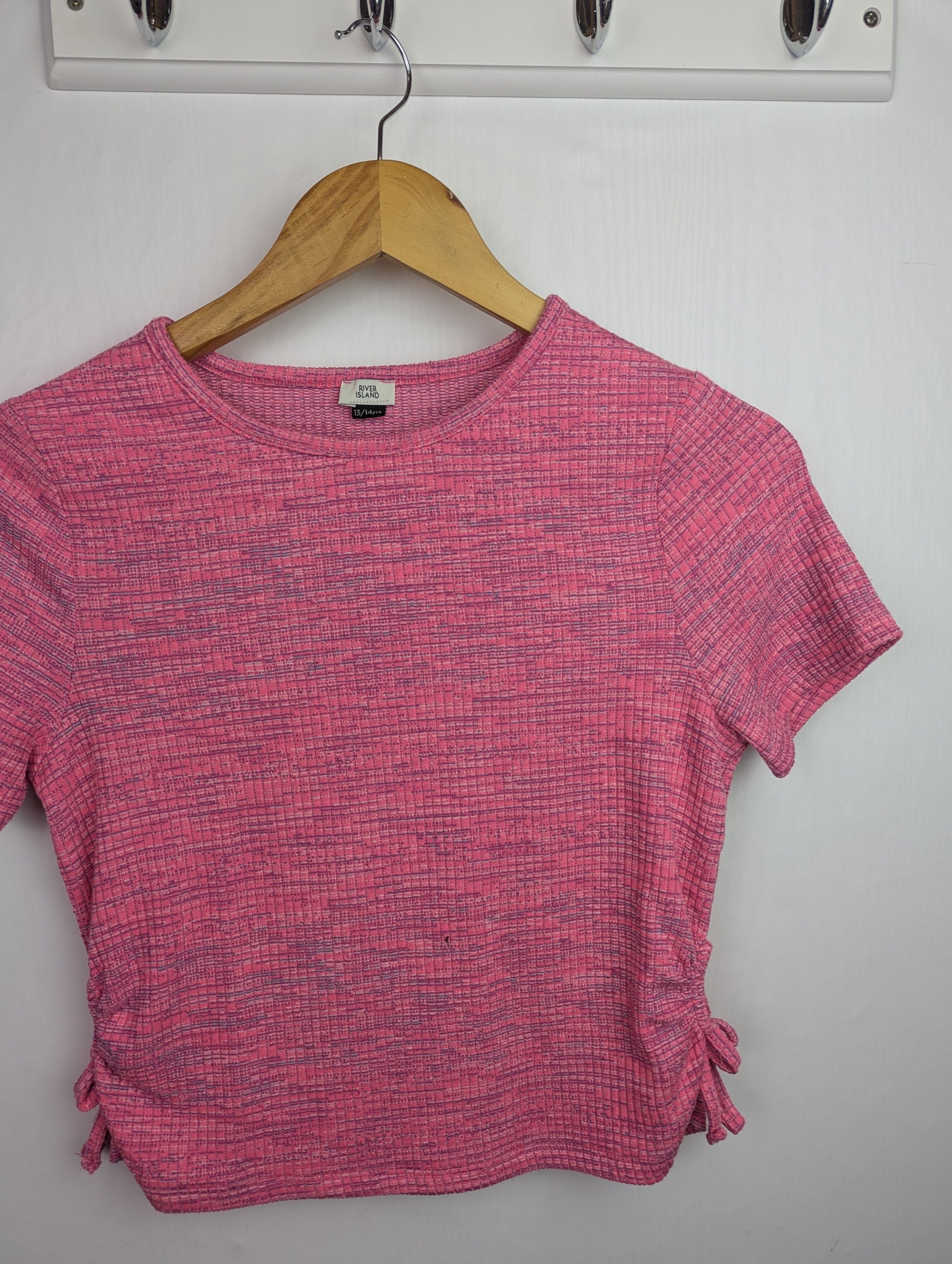 NWOT's River Island Pink Ribbed Top - Girls 13 - 14 Years - Little Ones Preloved. Second Hand Children's & Preloved Baby, Kids, Girls & Boys Clothes. UK online