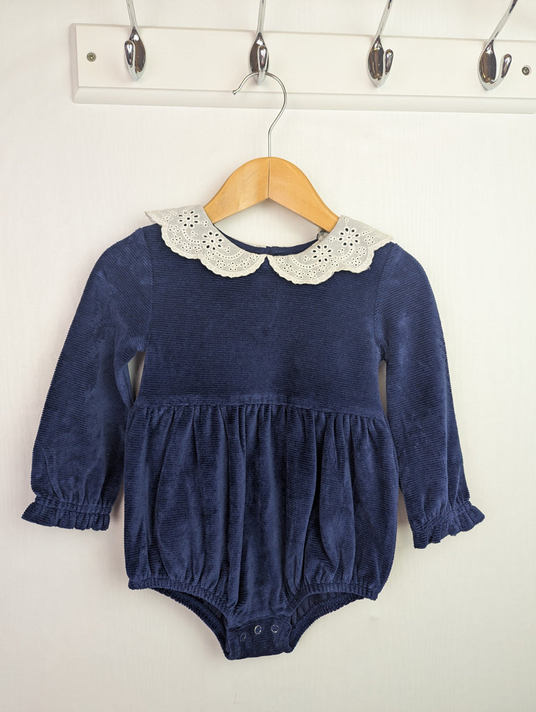 NWOT's River Island Ribbed Romper - Girls 9-12 Months Little Ones Preloved Used, Preloved, Preworn Baby, Girls & Boys Clothes. Kids & Children's second hand Clothing UK Online. Cheap affordable. Brands including Next, Joules, Nutmeg Morrisons, TU, F&F, H&M.