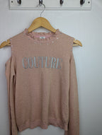 NWOT's River Island Rose Gold Jumper - Girls 13 - 14 Years - Little Ones Preloved. Second Hand Children's & Preloved Baby, Kids, Girls & Boys Clothes. UK online