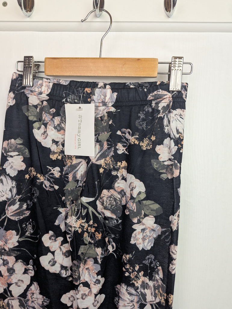 NWOT's Tammy Girl Black/Pink Floral Leggings - Girls 10-11 Years Little Ones Preloved Used, Preloved, Preworn Baby, Girls & Boys Clothes. Kids & Children's second hand Clothing UK Online. Cheap affordable. Brands including Next, Joules, Nutmeg Morrisons, TU, F&F, H&M.