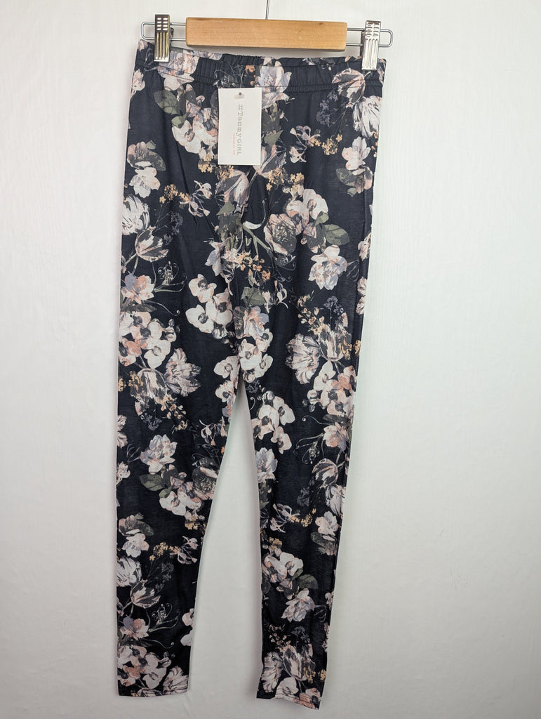 NWOT's Tammy Girl Black/Pink Floral Leggings - Girls 10-11 Years Little Ones Preloved Used, Preloved, Preworn Baby, Girls & Boys Clothes. Kids & Children's second hand Clothing UK Online. Cheap affordable. Brands including Next, Joules, Nutmeg Morrisons, TU, F&F, H&M.