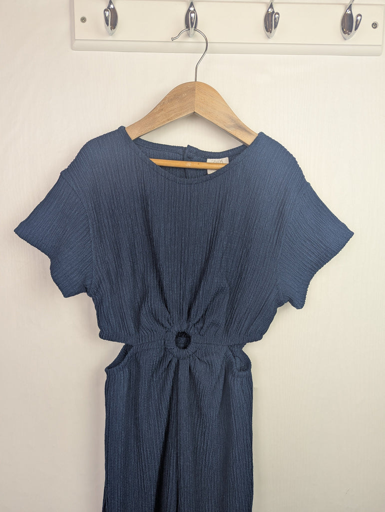 NWOT's Zara Navy Cut-Out Jumpsuit - Girls 10 Years Little Ones Preloved Used, Preloved, Preworn Baby, Girls & Boys Clothes. Kids & Children's second hand Clothing UK Online. Cheap affordable. Brands including Next, Joules, Nutmeg Morrisons, TU, F&F, H&M.