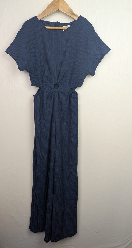 NWOT's Zara Navy Cut-Out Jumpsuit - Girls 10 Years Little Ones Preloved Used, Preloved, Preworn Baby, Girls & Boys Clothes. Kids & Children's second hand Clothing UK Online. Cheap affordable. Brands including Next, Joules, Nutmeg Morrisons, TU, F&F, H&M.