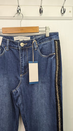 NWT's Anthology Denim Jeans with Beaded Edge - Ladies Size 10 - Little Ones Preloved. Second Hand Children's & Preloved Baby, Kids, Girls & Boys Clothes. UK online