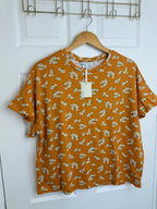 NWT’s Capsule Mustard Floral Top - Ladies Size 12 - Little Ones Preloved. Second Hand Children's & Preloved Baby, Kids, Girls & Boys Clothes. UK online