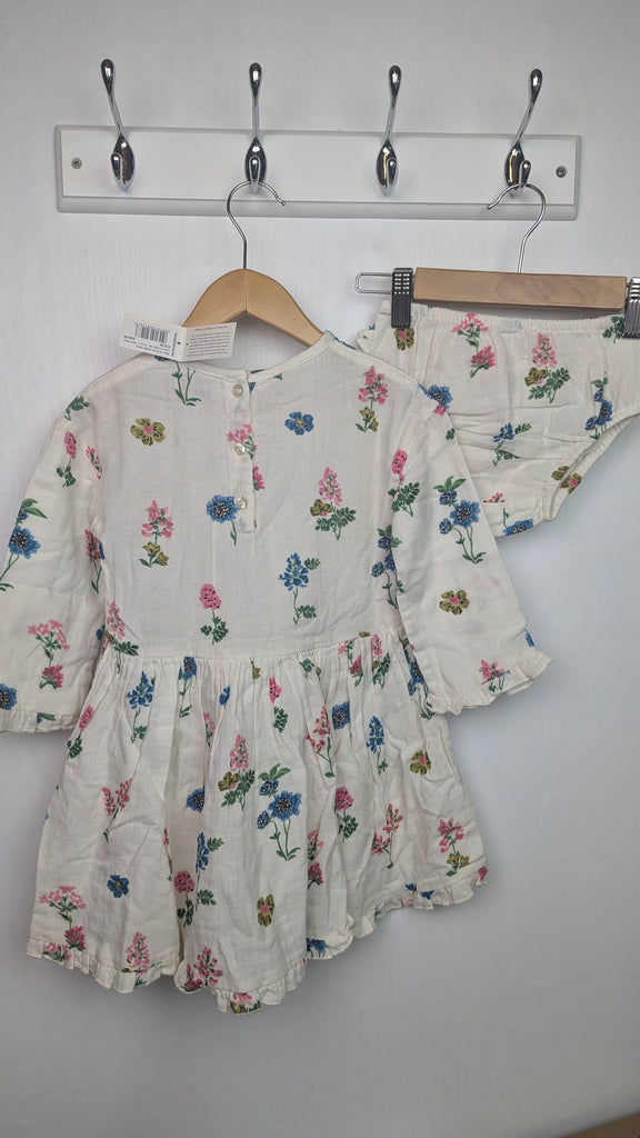 NWT's Cath Kids Twilight Sprig Dress & Bloomers - Girls 9-12 Months Cath Kidston Used, Preloved, Preworn & Second Hand Baby, Kids & Children's Clothing UK Online. Cheap affordable. Brands including Next, Joules, Nutmeg Morrisons, TU, F&F, H&M.