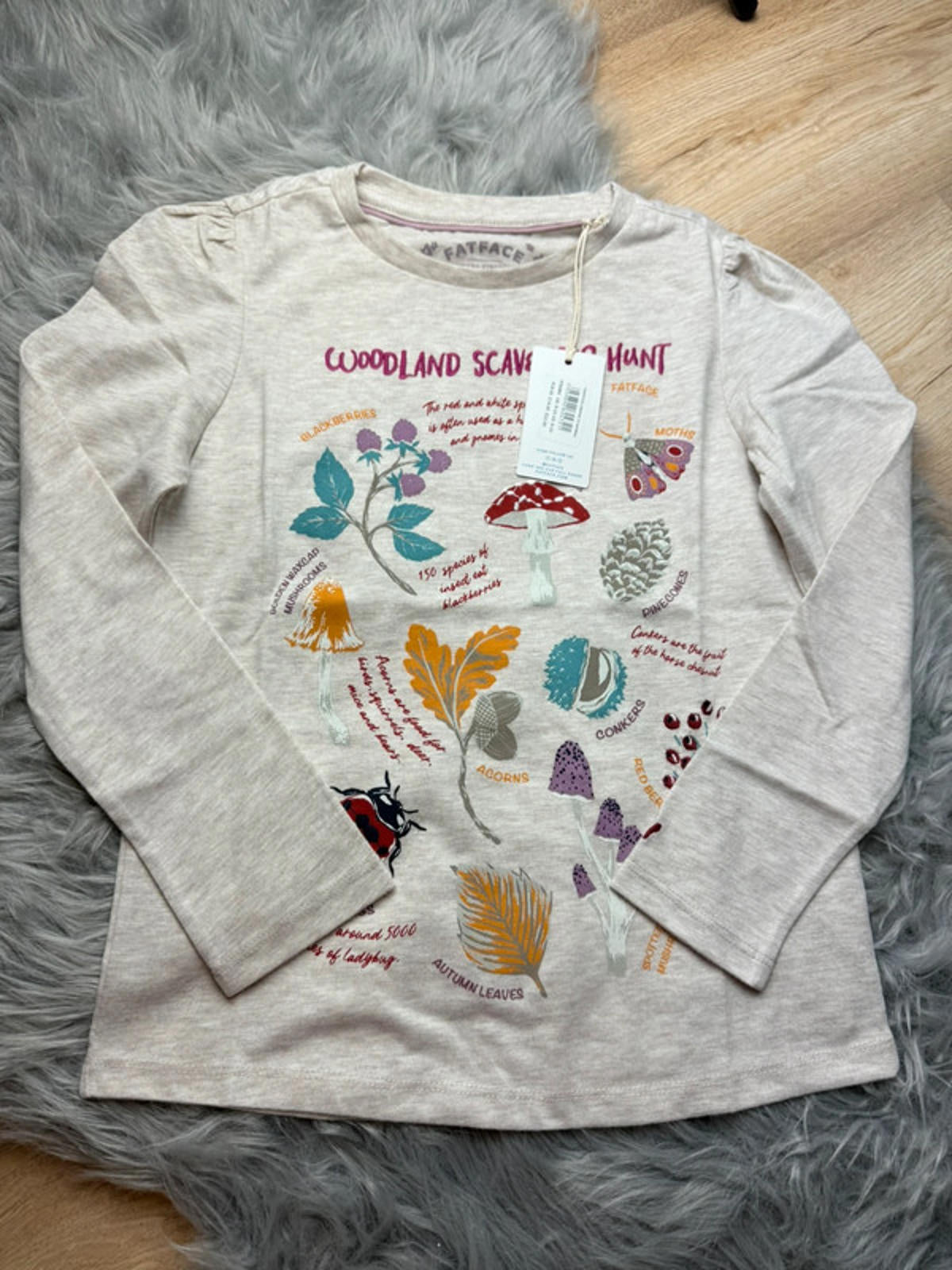 NWT’s FatFace Beige Woodland Long Sleeve Top - Girls 9 - 10 Years - Little Ones Preloved. Second Hand Children's & Preloved Baby, Kids, Girls & Boys Clothes. UK online