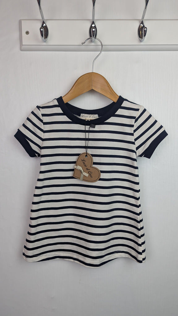 NWT's Lucie Et Coco Navy & White Dress - Girls 12-18 Months Little Ones Preloved Used, Preloved, Preworn & Second Hand Baby, Kids & Children's Clothing UK Online. Cheap affordable. Brands including Next, Joules, Nutmeg Morrisons, TU, F&F, H&M.