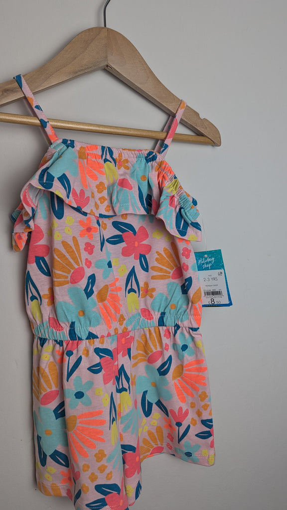 NWT's Matalan Pink & Floral Playsuit - Girls 2-4 Years Little Ones Preloved Used, Preloved, Preworn & Second Hand Baby, Kids & Children's Clothing UK Online. Cheap affordable. Brands including Next, Joules, Nutmeg Morrisons, TU, F&F, H&M.