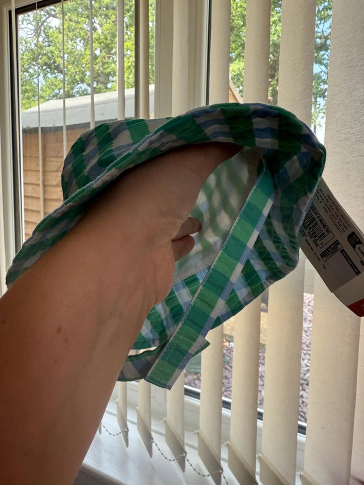 NWT’s M&S Blue & Green Check Summer Hat - Boys 6 - 12 Months - Little Ones Preloved. Second Hand Children's & Preloved Baby, Kids, Girls & Boys Clothes. UK online