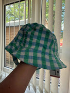 NWT’s M&S Blue & Green Check Summer Hat - Boys 6 - 12 Months - Little Ones Preloved. Second Hand Children's & Preloved Baby, Kids, Girls & Boys Clothes. UK online