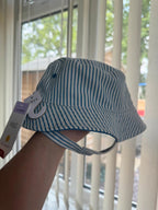 NWT’s M&S Blue Striped Summer Hat - Boys 3 - 6 Months - Little Ones Preloved. Second Hand Children's & Preloved Baby, Kids, Girls & Boys Clothes. UK online