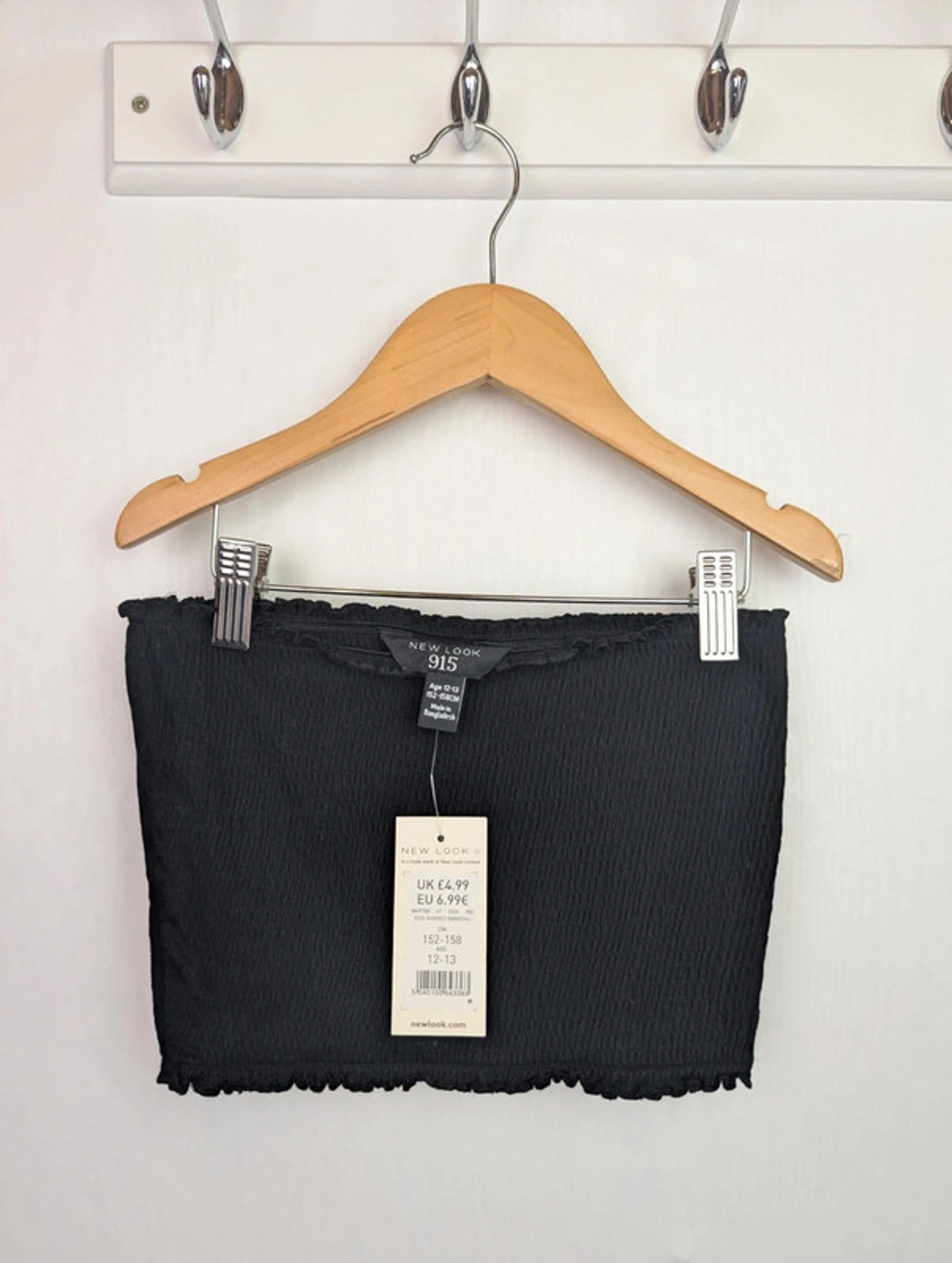 NWT's New - Look Black Bandeau Top - Girls 12 - 13 Years - Little Ones Preloved. Second Hand Children's & Preloved Baby, Kids, Girls & Boys Clothes. UK online