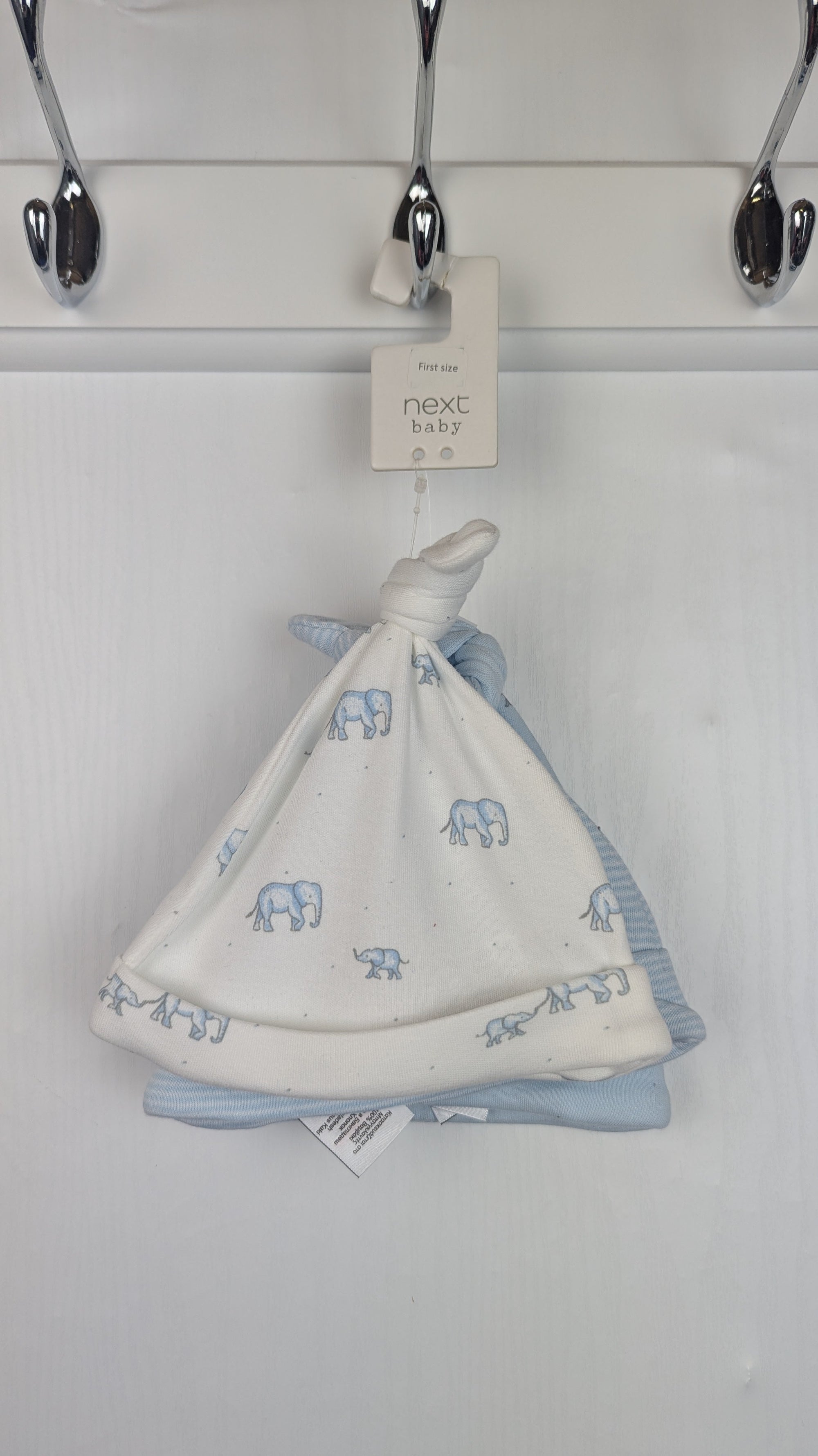 NWT's Next Blue Elephant Baby Hats - Boys Newborn - Little Ones Preloved. Second Hand Children's & Preloved Baby, Kids, Girls & Boys Clothes. UK online