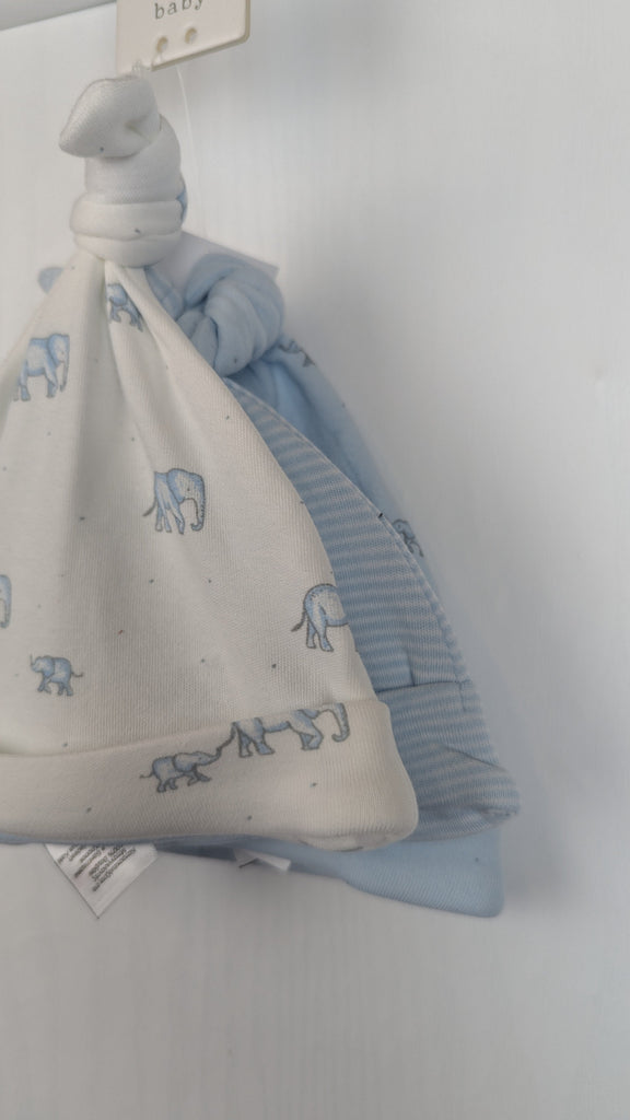 NWT's Next Blue Elephant Baby Hats - Boys Newborn Little Ones Preloved Used, Preloved, Preworn Baby, Girls & Boys Clothes. Kids & Children's second hand Clothing UK Online. Cheap affordable. Brands including Next, Joules, Nutmeg Morrisons, TU, F&F, H&M.