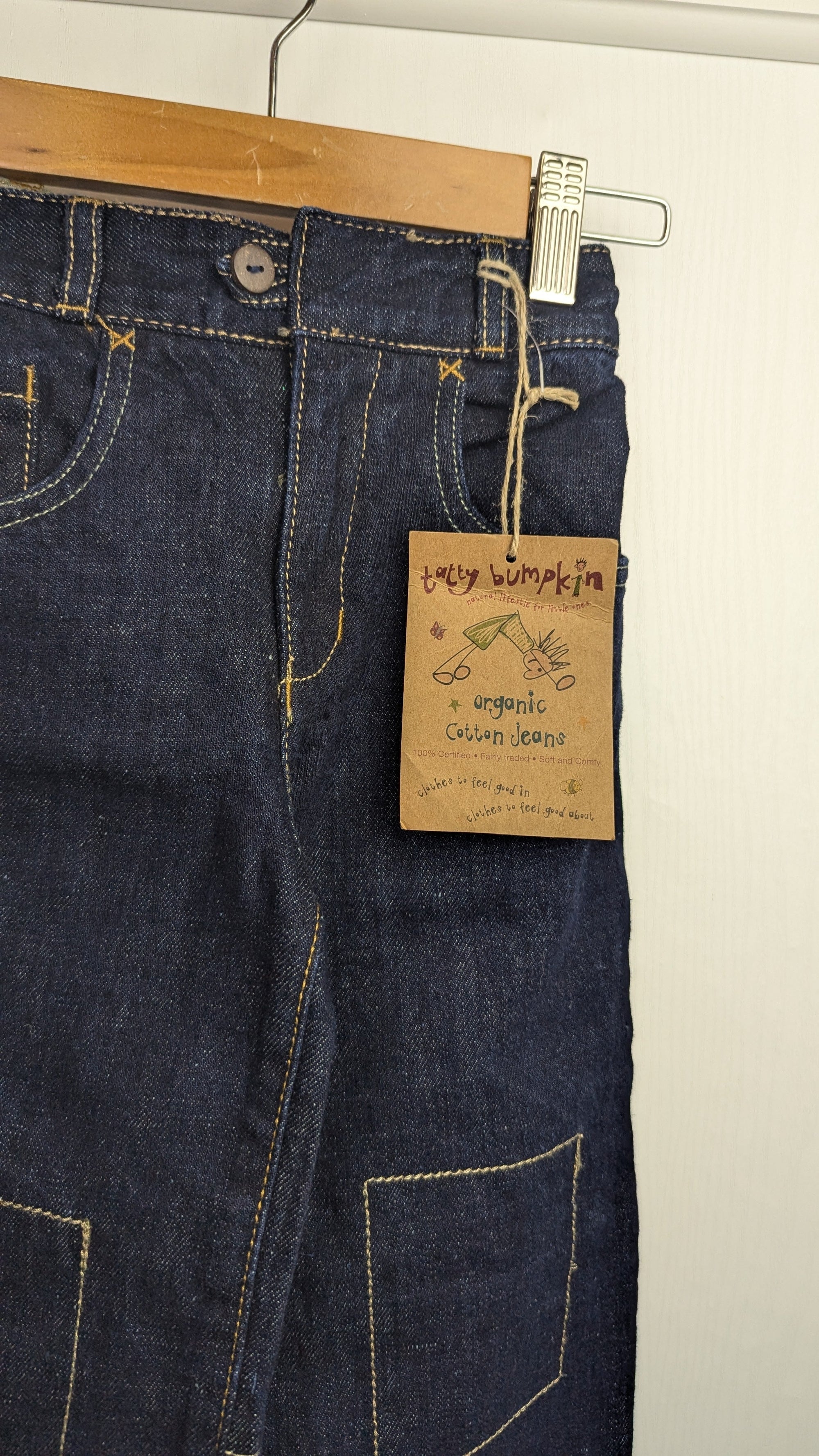 NWT's Tatty Bumpkin Dark Denim Wide Leg Jeans - Boys 3 - 4 Years - Little Ones Preloved. Second Hand Children's & Preloved Baby, Kids, Girls & Boys Clothes. UK online
