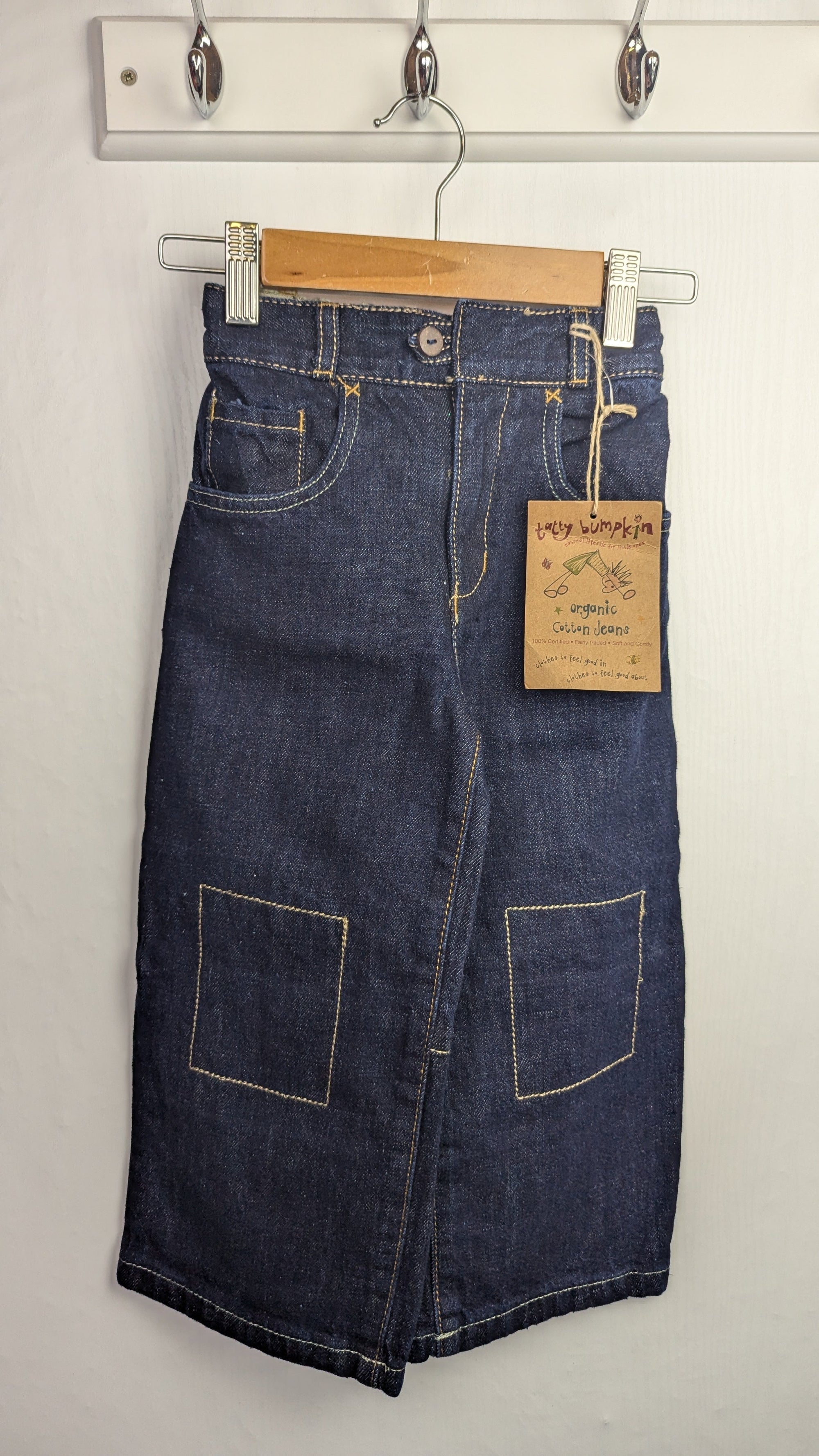 NWT's Tatty Bumpkin Dark Denim Wide Leg Jeans - Boys 3 - 4 Years - Little Ones Preloved. Second Hand Children's & Preloved Baby, Kids, Girls & Boys Clothes. UK online