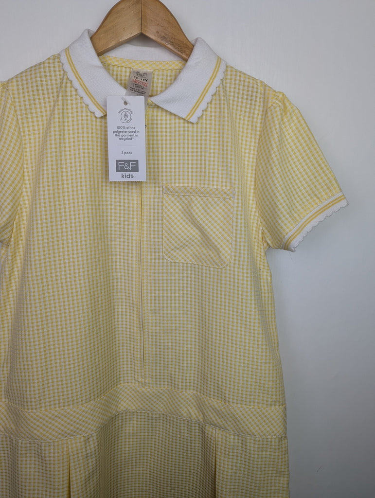 NWT's Yellow Summer School Dress - Girls 10-11 Years Little Ones Preloved Used, Preloved, Preworn Baby, Girls & Boys Clothes. Kids & Children's second hand Clothing UK Online. Cheap affordable. Brands including Next, Joules, Nutmeg Morrisons, TU, F&F, H&M.