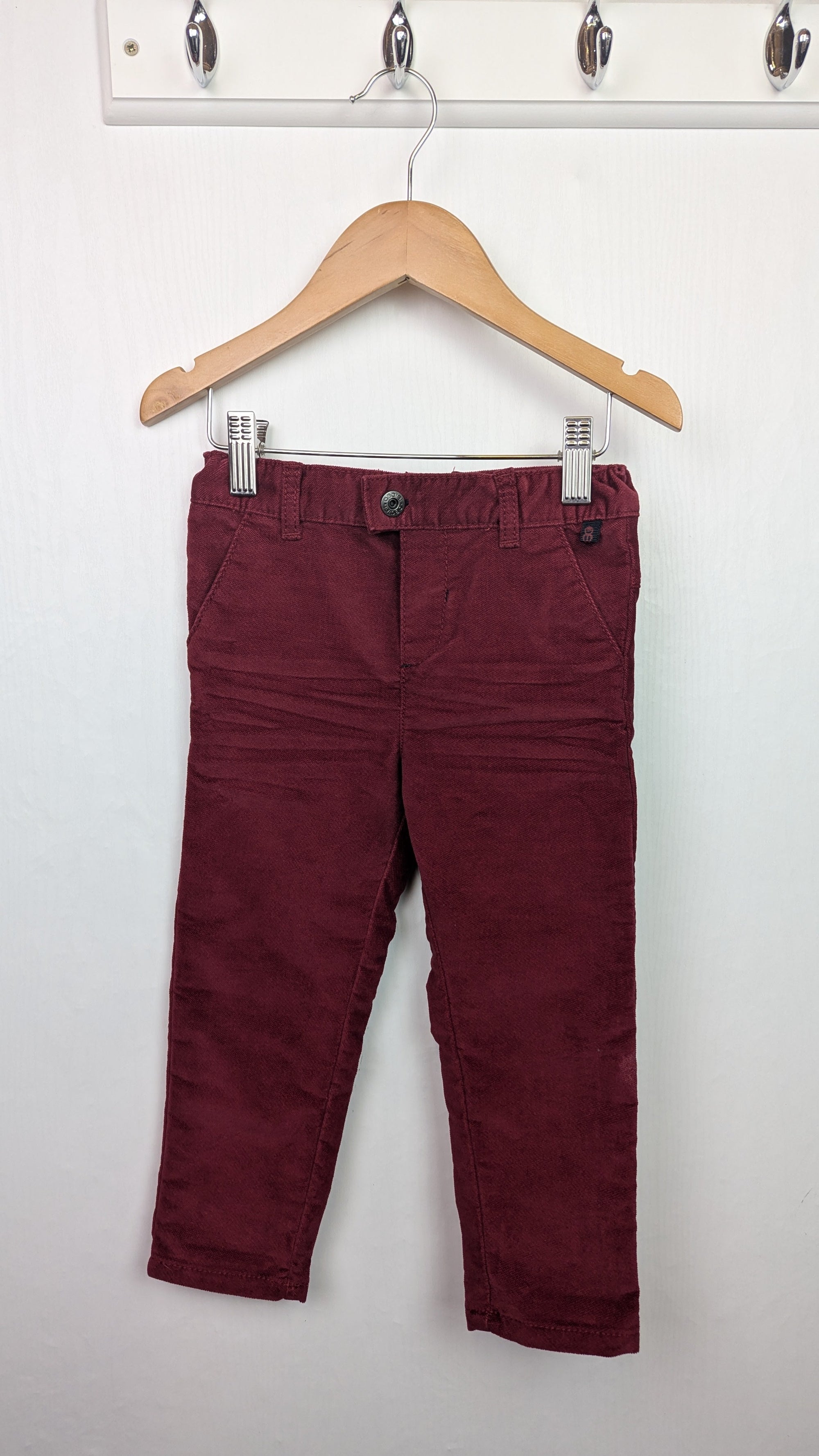 OBaibi Burgundy Red Trousers - Boys 2 Years - Little Ones Preloved. Second Hand Children's & Preloved Baby, Kids, Girls & Boys Clothes. UK online