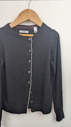 Okaidi Black & Grey Heart Cardigan - Girls 8 Years - Little Ones Preloved. Second Hand Children's & Preloved Baby, Kids, Girls & Boys Clothes. UK online