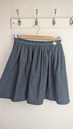 Okaidi Grey Blue Spotty Cord Lined Skirt - Girls 14 Years - Little Ones Preloved. Second Hand Children's & Preloved Baby, Kids, Girls & Boys Clothes. UK online