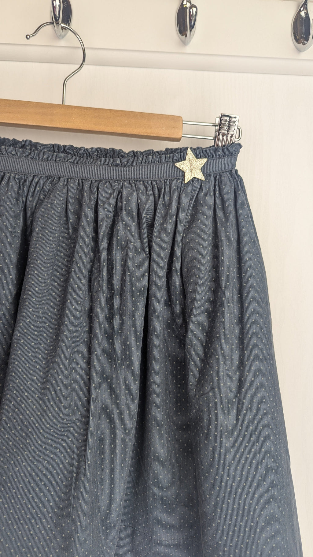 Okaidi Grey Blue Spotty Cord Lined Skirt - Girls 14 Years - Little Ones Preloved. Second Hand Children's & Preloved Baby, Kids, Girls & Boys Clothes. UK online