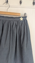 Okaidi Grey Blue Spotty Cord Lined Skirt - Girls 14 Years - Little Ones Preloved. Second Hand Children's & Preloved Baby, Kids, Girls & Boys Clothes. UK online