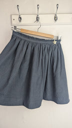 Okaidi Grey Blue Spotty Cord Lined Skirt - Girls 14 Years - Little Ones Preloved. Second Hand Children's & Preloved Baby, Kids, Girls & Boys Clothes. UK online