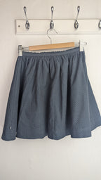 Okaidi Grey Blue Spotty Cord Lined Skirt - Girls 14 Years - Little Ones Preloved. Second Hand Children's & Preloved Baby, Kids, Girls & Boys Clothes. UK online