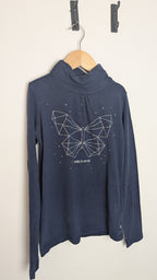 Okaidi Navy Butterfly Long Sleeve Top - Girls 10 Years - Little Ones Preloved. Second Hand Children's & Preloved Baby, Kids, Girls & Boys Clothes. UK online