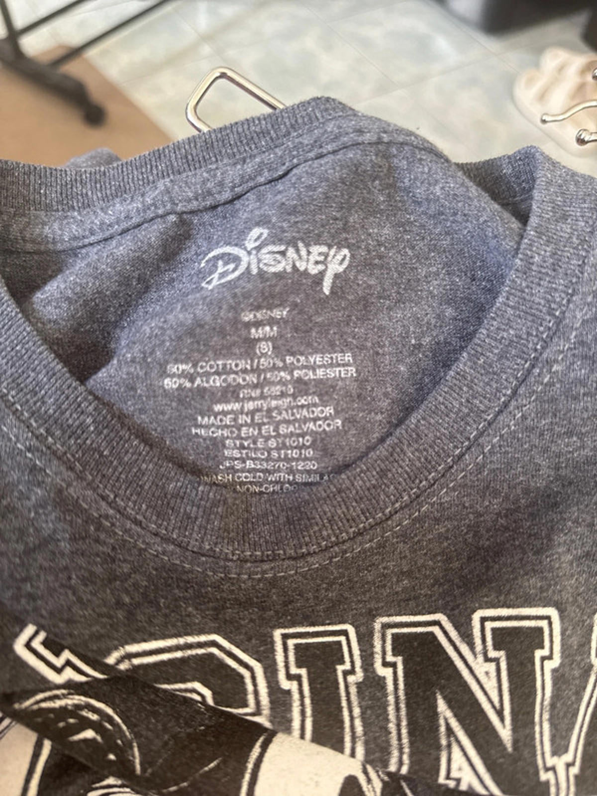 Original Mickey Mouse 2021 Grey Short Sleeve Top - Ladies Size 8 - Little Ones Preloved. Second Hand Children's & Preloved Baby, Kids, Girls & Boys Clothes. UK online