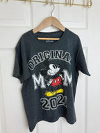 Original Mickey Mouse 2021 Grey Short Sleeve Top - Ladies Size 8 - Little Ones Preloved. Second Hand Children's & Preloved Baby, Kids, Girls & Boys Clothes. UK online