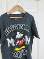 Original Mickey Mouse 2021 Grey Short Sleeve Top - Ladies Size 8 - Little Ones Preloved. Second Hand Children's & Preloved Baby, Kids, Girls & Boys Clothes. UK online