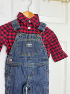 Oshkosh Dungaree & Bodysuit Outfit - Boys 3 Months - Little Ones Preloved. Second Hand Children's & Preloved Baby, Kids, Girls & Boys Clothes. UK online