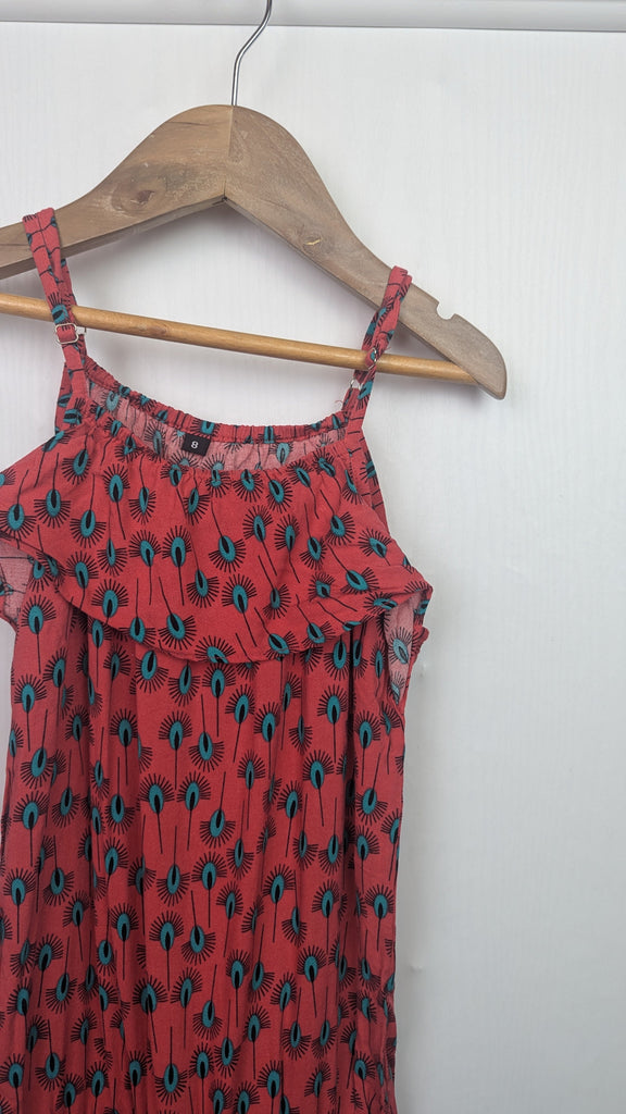 Peacock Feather Playsuit - Girls 8 Years Unbranded Used, Preloved, Preworn & Second Hand Baby, Kids & Children's Clothing UK Online. Cheap affordable. Brands including Next, Joules, Nutmeg Morrisons, TU, F&F, H&M.