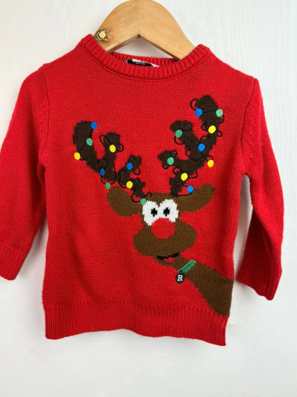 Peacocks Christmas Reindeer Jumper - Unisex 12 - 18 Months - Little Ones Preloved. Second Hand Children's & Preloved Baby, Kids, Girls & Boys Clothes. UK online