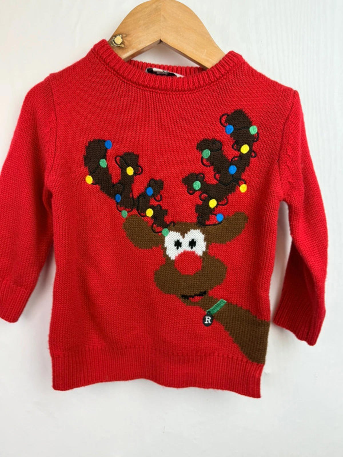 Peacocks Christmas Reindeer Jumper - Unisex 12 - 18 Months - Little Ones Preloved. Second Hand Children's & Preloved Baby, Kids, Girls & Boys Clothes. UK online