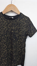 Pep & Co Black and Gold Top - Boys 7 - 8 Years - Little Ones Preloved. Second Hand Children's & Preloved Baby, Kids, Girls & Boys Clothes. UK online