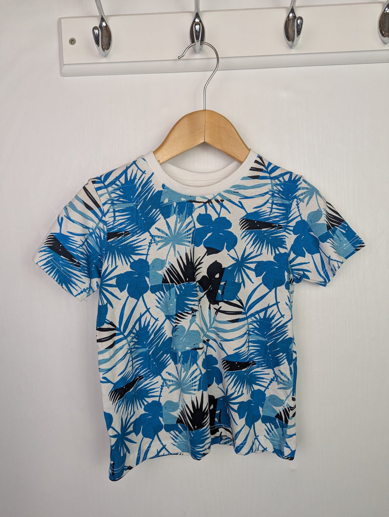 Pep & Co Blue Tropical Top - Boys 12-18 Months Little Ones Preloved Used, Preloved, Preworn Baby, Girls & Boys Clothes. Kids & Children's second hand Clothing UK Online. Cheap affordable. Brands including Next, Joules, Nutmeg Morrisons, TU, F&F, H&M.