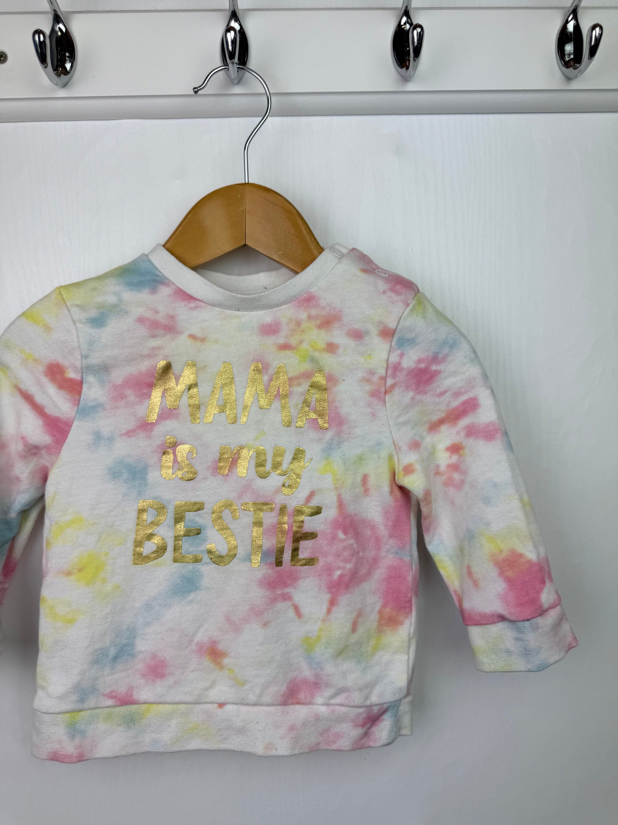 Pep & Co Mama is my Bestie Jumper - Girls 6 - 9 Months - Little Ones Preloved. Second Hand Children's & Preloved Baby, Kids, Girls & Boys Clothes. UK online