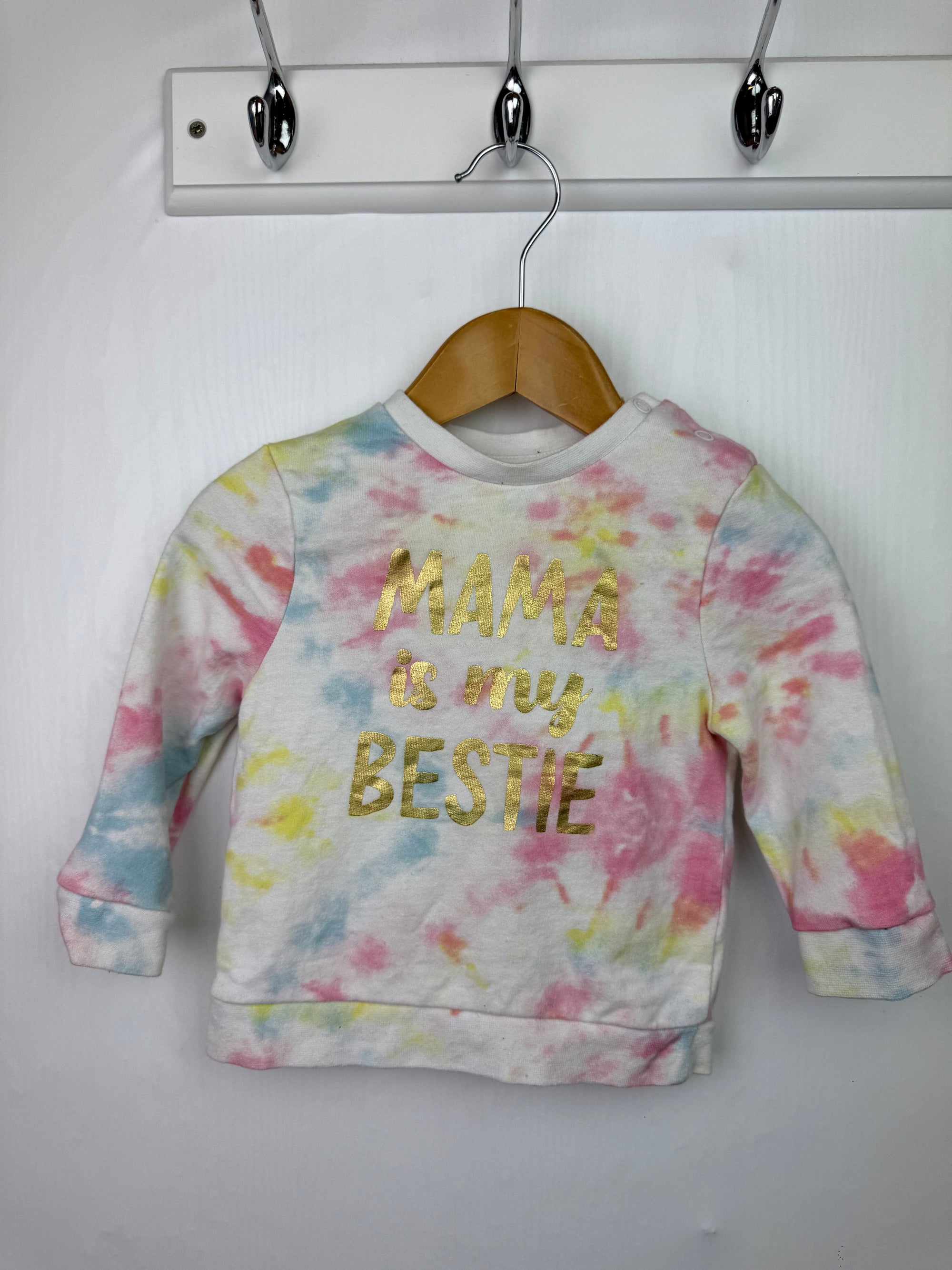 Pep & Co Mama is my Bestie Jumper - Girls 6 - 9 Months - Little Ones Preloved. Second Hand Children's & Preloved Baby, Kids, Girls & Boys Clothes. UK online